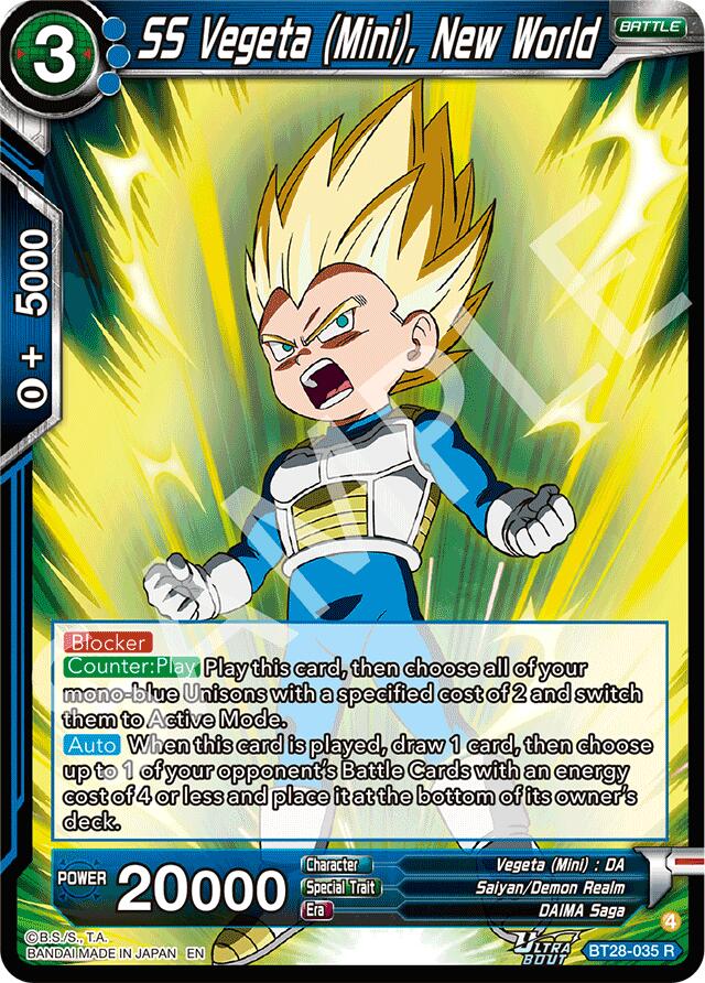 SS Vegeta (Mini), New World (BT28-035) [Prismatic Clash] | Total Play