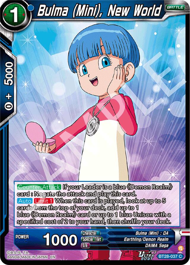 Bulma (Mini), New World (BT28-037) [Prismatic Clash] | Total Play
