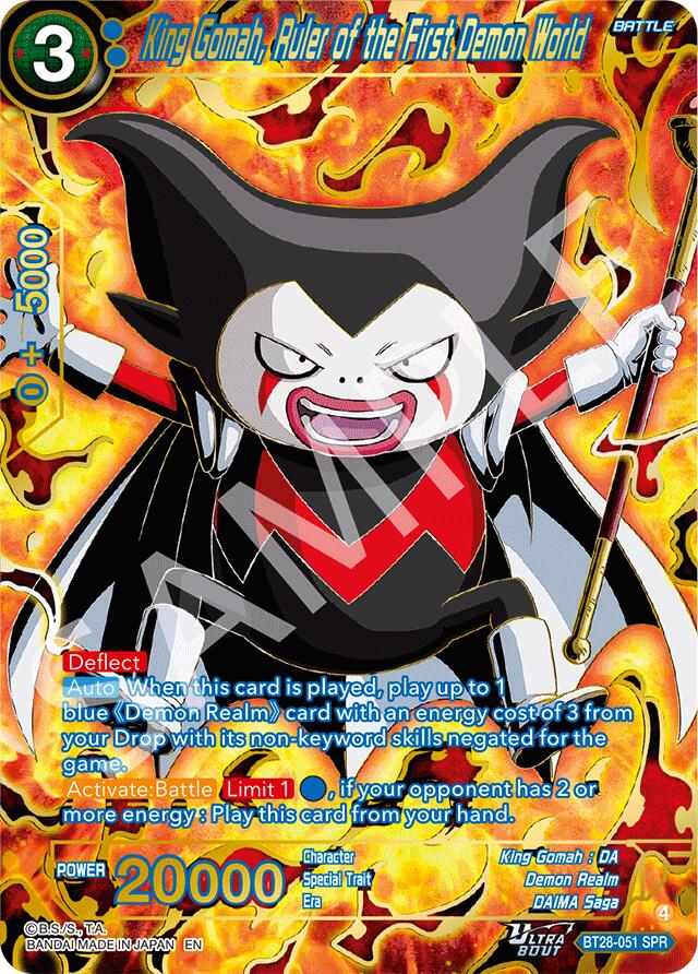 King Gomah, Ruler of the First Demon World (SPR) (BT28-051) [Prismatic Clash] | Total Play
