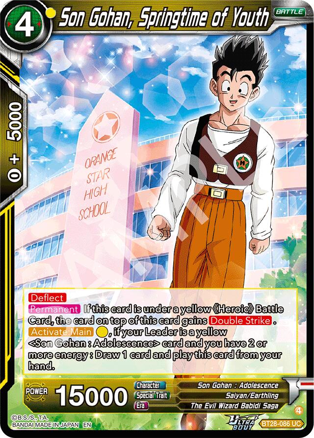 Son Gohan, Springtime of Youth (BT28-086) [Prismatic Clash] | Total Play