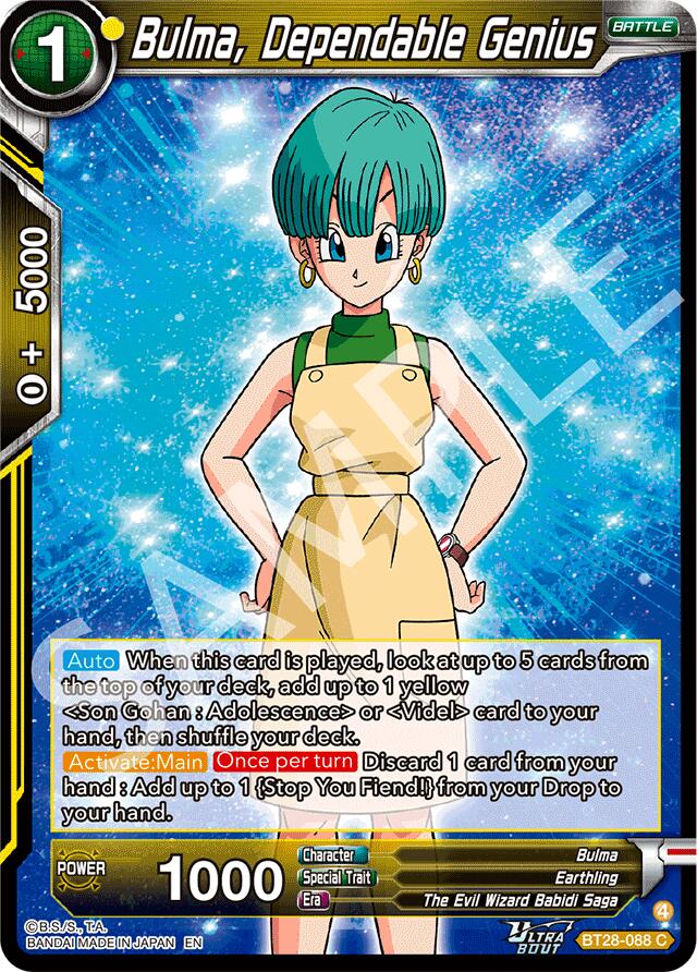 Bulma, Dependable Genius (BT28-088) [Prismatic Clash] | Total Play