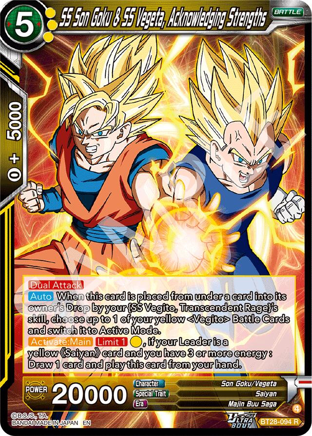 SS Son Goku & SS Vegeta, Acknowledging Strengths (BT28-094) [Prismatic Clash] | Total Play