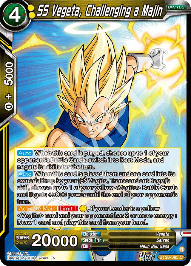 SS Vegeta, Challenging a Majin (BT28-095) [Prismatic Clash] | Total Play
