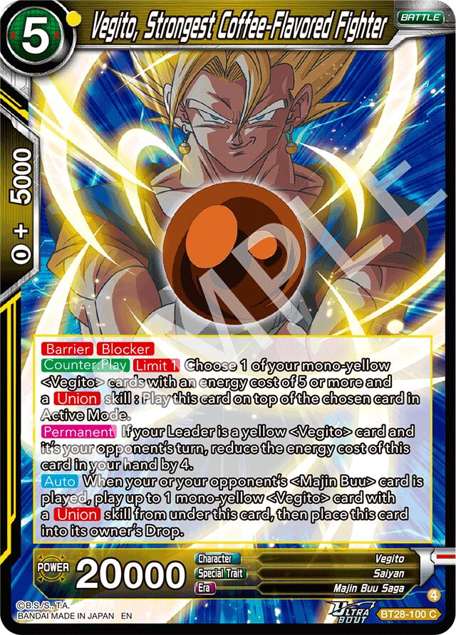 Vegito, Strongest Coffee-Flavored Fighter (BT28-100) [Prismatic Clash] | Total Play
