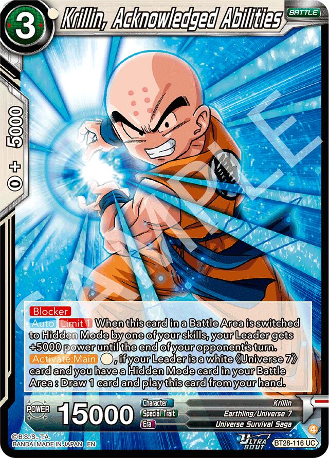 Krillin, Acknowledged Abilities (BT28-116) [Prismatic Clash] | Total Play