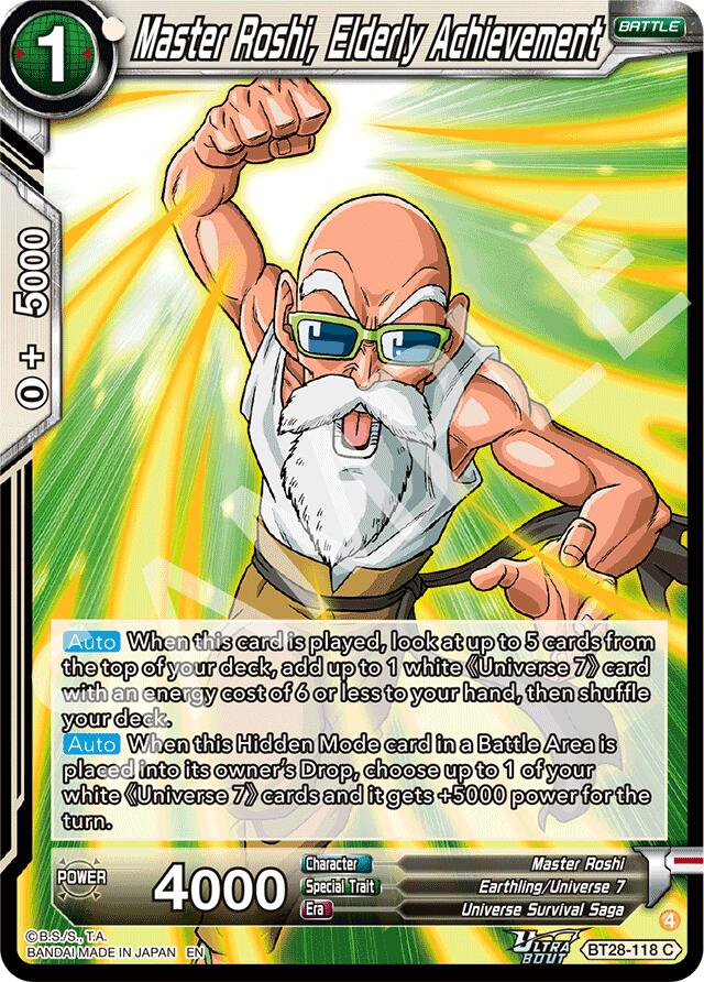 Master Roshi, Elderly Achievement (BT28-118) [Prismatic Clash] | Total Play