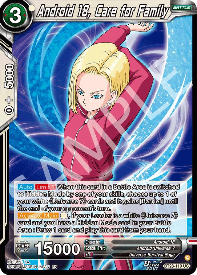 Android 18, Care for Family (BT28-119) [Prismatic Clash] | Total Play