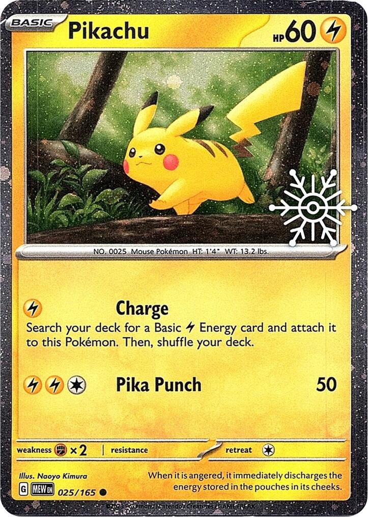 Pikachu (025/165) (Holoiday Calendar) [Miscellaneous Cards] | Total Play