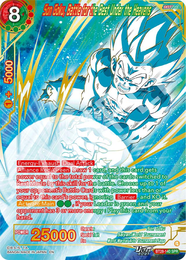Son Goku, Battle for the Best Under the Heavens (SPR) (BT28-140) [Prismatic Clash] | Total Play