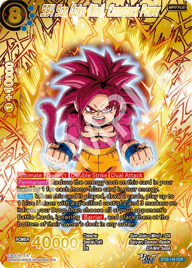 SS4 Son Goku (Mini), Comeback Power (GDR) (BT28-148) [Prismatic Clash] | Total Play