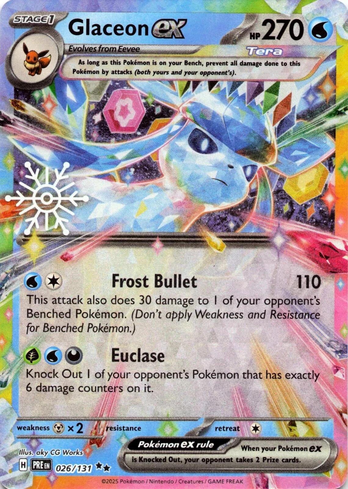 Glaceon ex (026/131) (Holiday Calendar) [Miscellaneous Cards] | Total Play