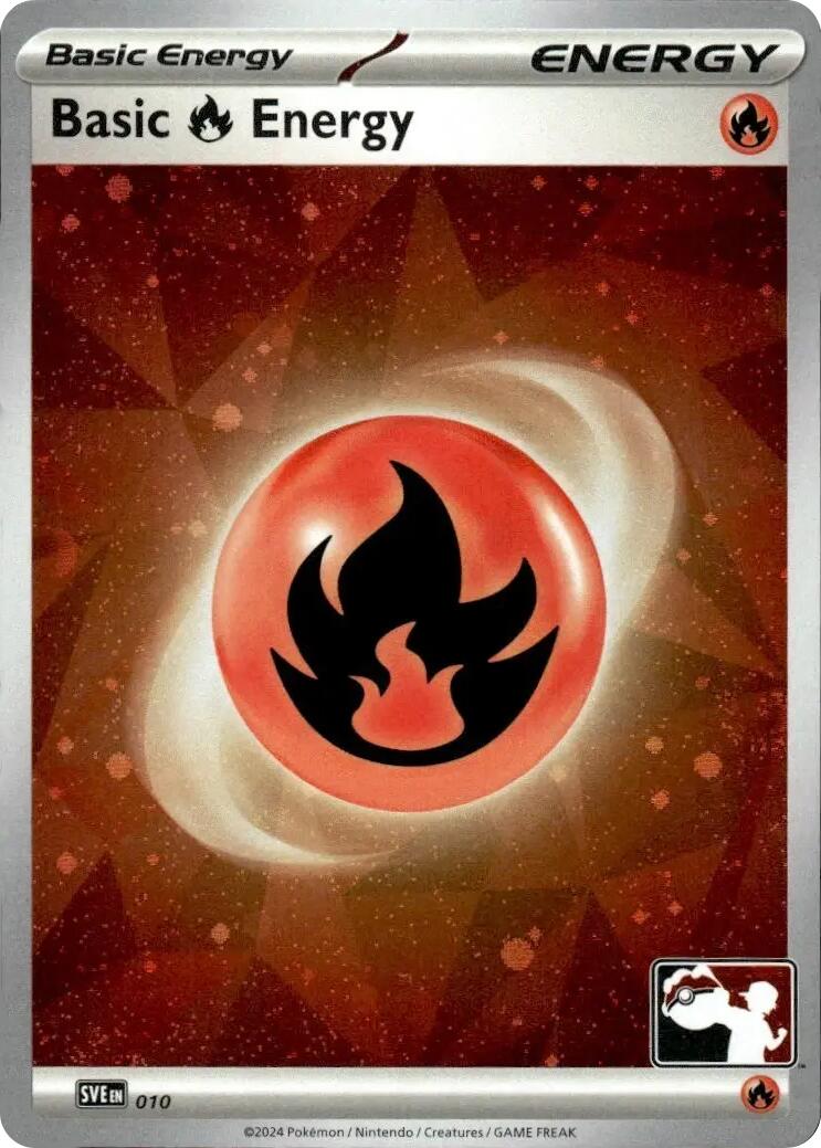 Basic Fire Energy (010) (Cosmos Holo) [Prize Pack Series Seven] | Total Play