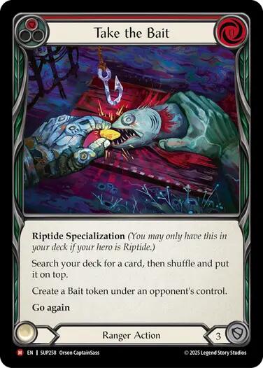 Take the Bait (Red) [SUP258] (Super Slam)  Rainbow Foil | Total Play