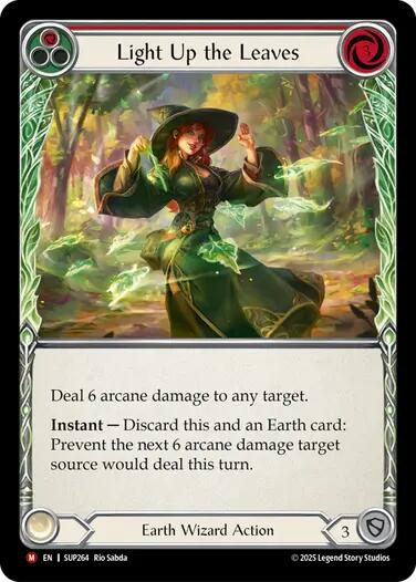 Light Up the Leaves (Red) [SUP264] (Super Slam)  Rainbow Foil | Total Play