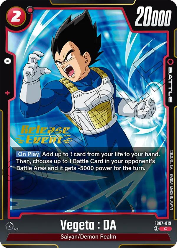 Vegeta : DA (FB07-019) [Wish For Shenron Release Event Cards] | Total Play