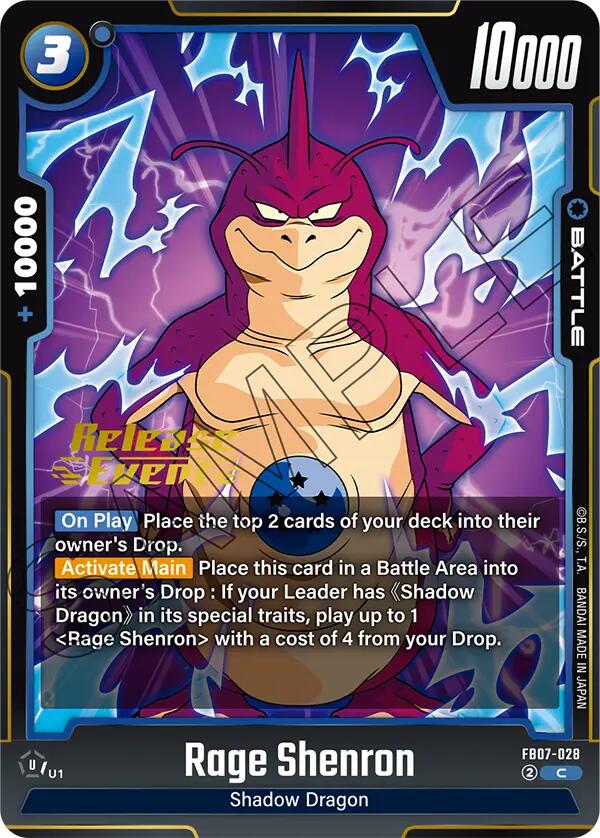 Rage Shenron (FB07-028) [Wish For Shenron Release Event Cards] | Total Play