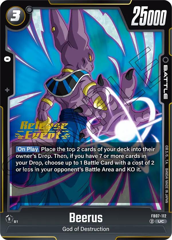Beerus [Wish For Shenron Release Event Cards] | Total Play