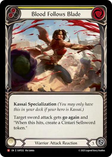 Blood Follows Blade [SUP252] (Super Slam)  Rainbow Foil | Total Play