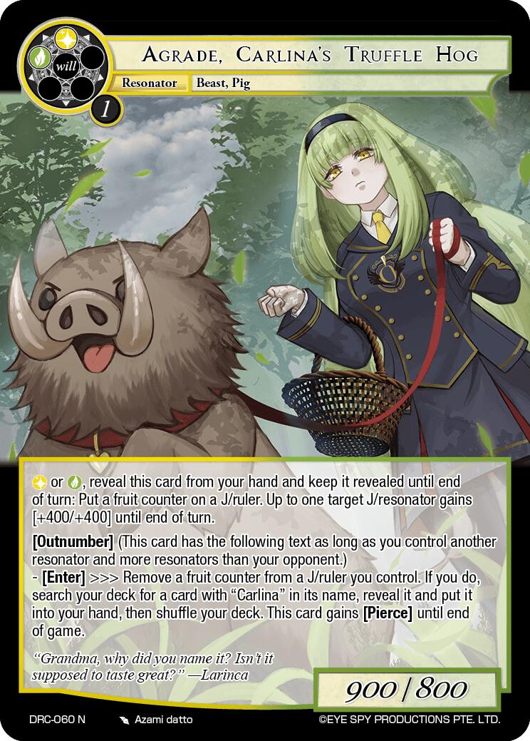 Agrade, Carlina's Truffle Hog (DRC-060 N) [Descent into the Raven's Catacombs] | Total Play