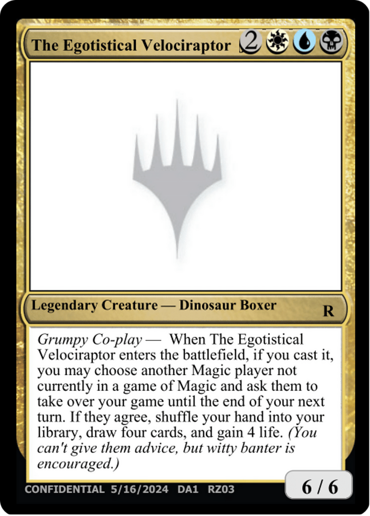 The Egotistical Velociraptor [Mystery Booster 2 Playtest Cards] | Total Play