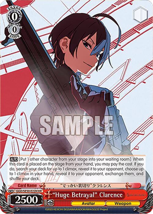 "Huge Betrayal" Clarence (HR) (GGO/SE50-E22H HR) [SAO Alternative–Gun Gale Online–2 Premium Booster] | Total Play