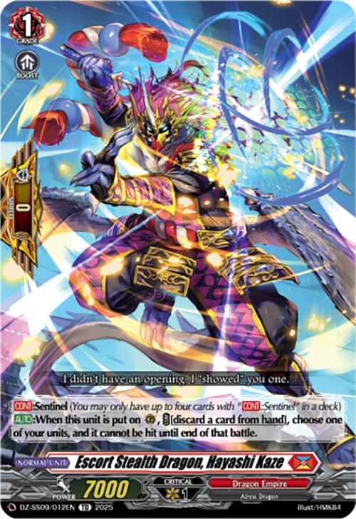 Escort Stealth Dragon, Hayashi Kaze (DZ-SS09/012EN) [DZ-SS09: Zero Tendo Start Deck] | Total Play