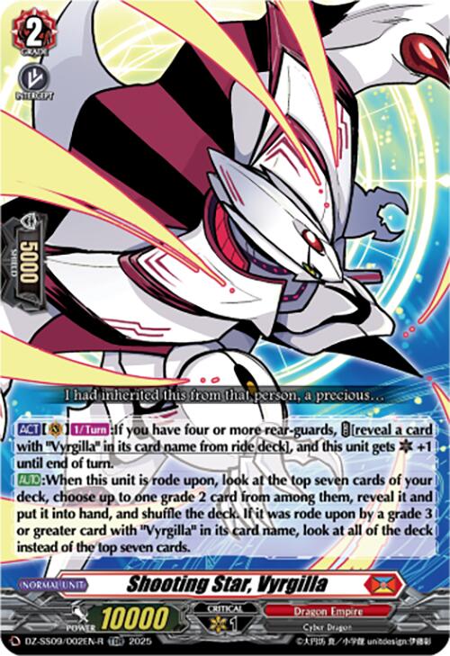 Shooting Star, Vyrgilla (TDR) (DZ-SS09/002EN-R) [Zero Tendo Start Deck] | Total Play