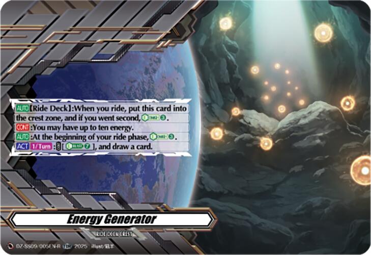 Energy Generator (TDR) (DZ-SS09/005EN-R) [DZ-SS09: Zero Tendo Start Deck] | Total Play