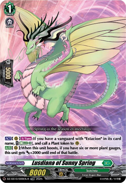 Lusdiana of Sunny Spring (TDR) (DZ-SS10/009EN-R) [Shiki Otei Start Deck] | Total Play