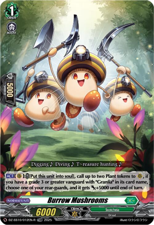 Burrow Mushrooms (TDR) (DZ-SS10/012EN-R) [DZ-SS10: Shiki Otei Start Deck] | Total Play
