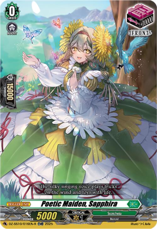 Poetic Maiden, Sapphira (TDR) (DZ-SS10/016EN-R) [Shiki Otei Start Deck] | Total Play