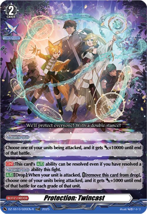 Protection: Twincast (TDR) (DZ-SS10/020EN-R) [Shiki Otei Start Deck] | Total Play
