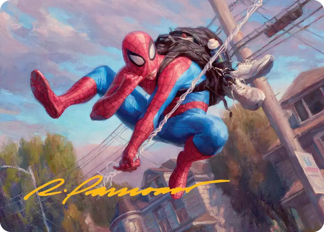 Spider-Man, Web-Slinger Art Card (Gold-Stamped Signature) [Marvel's Spider-Man Art Series] | Total Play