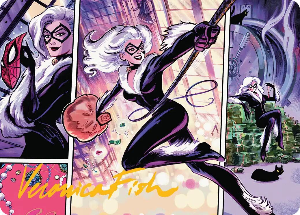 Black Cat, Cunning Thief Art Card (Gold-Stamped Signature) [Marvel's Spider-Man Art Series] | Total Play