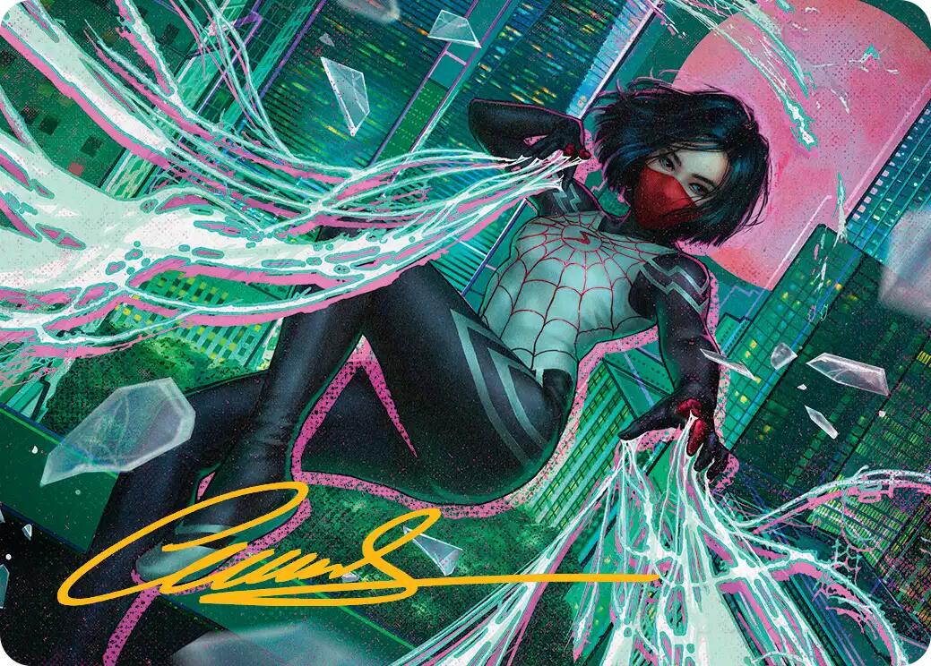 Silk, Web Weaver Art Card (29/54) (Gold-Stamped Signature) [Marvel's Spider-Man Art Series] | Total Play