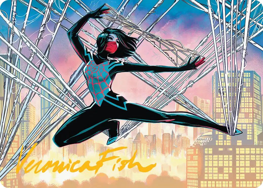 Silk, Web Weaver Art Card (39/54) (Gold-Stamped Signature) [Marvel's Spider-Man Art Series] | Total Play