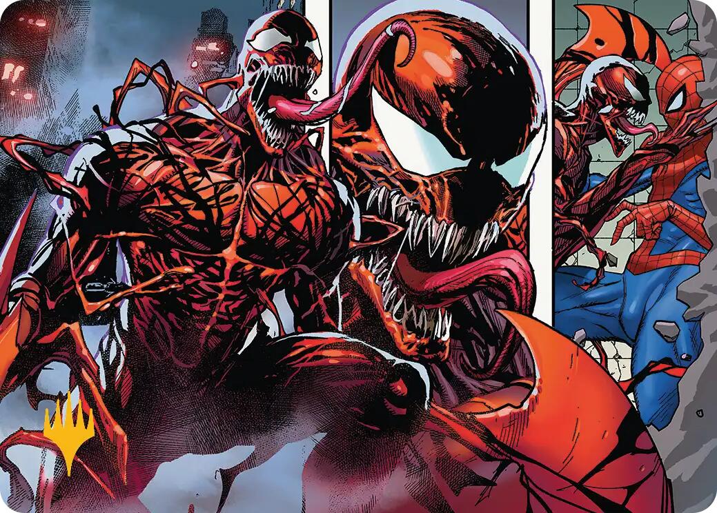 Carnage, Crimson Chaos Art Card (Gold-Stamped Planeswalker Symbol) [Marvel's Spider-Man Art Series] | Total Play