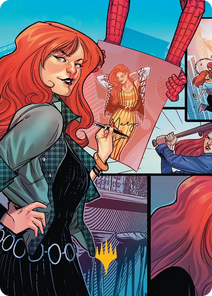 Mary Jane Watson Art Card (Gold-Stamped Planeswalker Symbol) [Marvel's Spider-Man Art Series] | Total Play