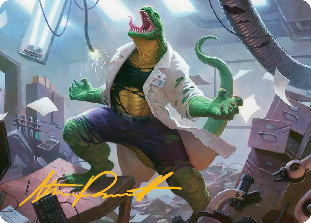 Lizard, Connors's Curse Art Card (Gold-Stamped Signature) [Marvel's Spider-Man Art Series] | Total Play