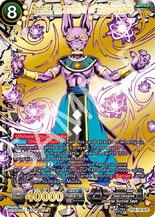 Beerus, Incarnation of Destruction (BT28-150) [Prismatic Clash] | Total Play