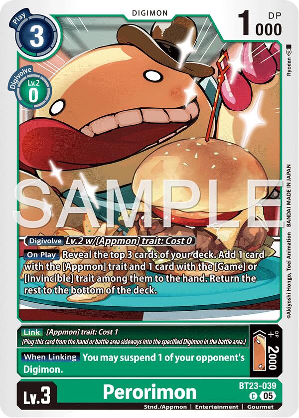 Perorimon [BT23-039] [Hackers' Slumber] | Total Play