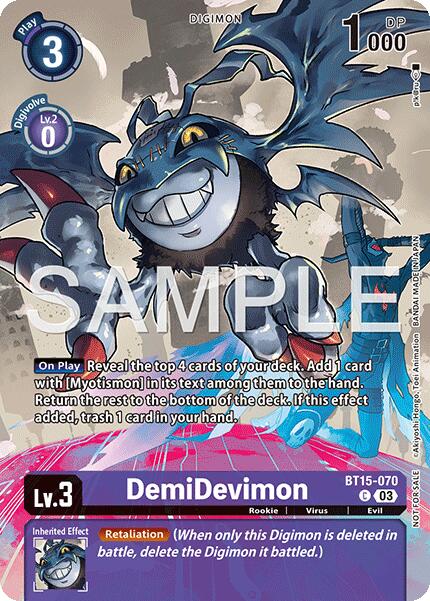 DemiDevimon [BT15-070] (Sinister Order Legend Pack) [Sinister Order] | Total Play