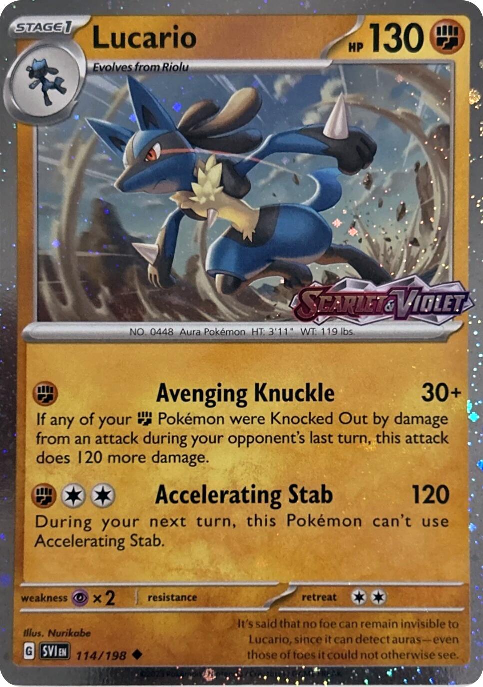 Lucario (114/198) (Scarely & Violet Stamp) [Miscellaneous Cards] | Total Play