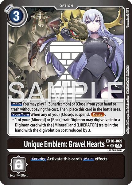 Unique Emblem: Gravel Hearts [EX10-069] (Limited Foil) [Sinister Order] | Total Play