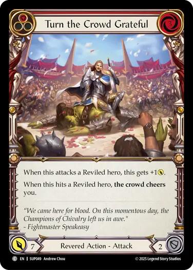 Turn the Crowd Grateful (Red) [SUP049] (Super Slam)  Rainbow Foil | Total Play