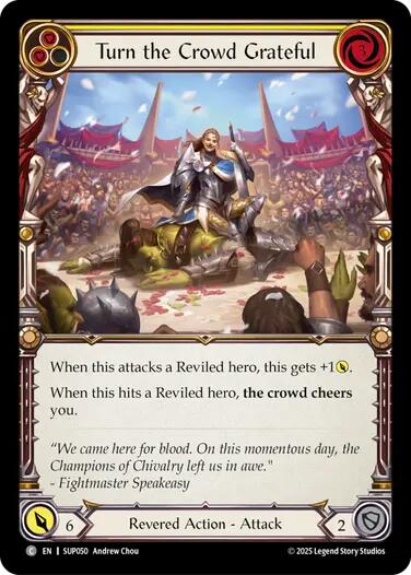 Turn the Crowd Grateful (Yellow) [SUP050] (Super Slam)  Rainbow Foil | Total Play