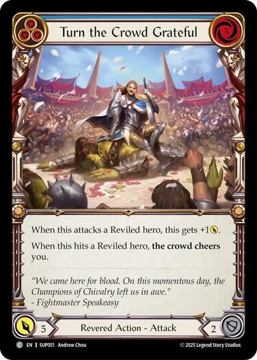 Turn the Crowd Grateful (Blue) [SUP051] (Super Slam)  Rainbow Foil | Total Play