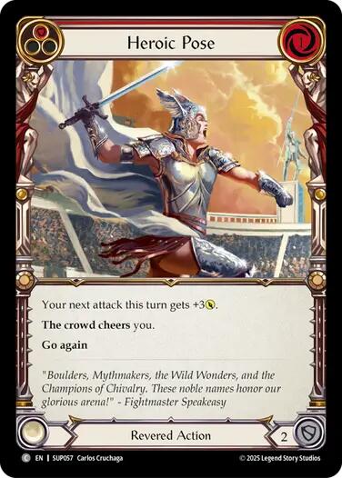 Heroic Pose (Red) [SUP057] (Super Slam) | Total Play