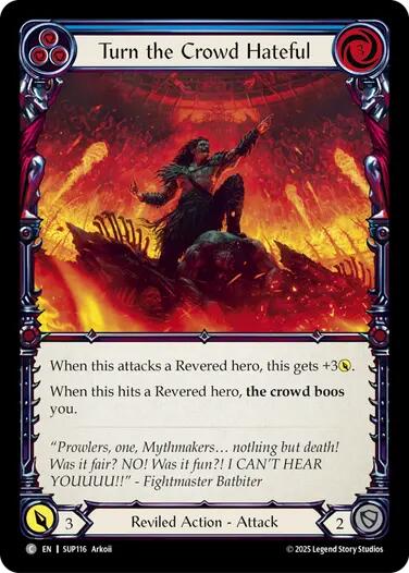 Turn the Crowd Hateful (Blue) [SUP116] (Super Slam)  Rainbow Foil | Total Play