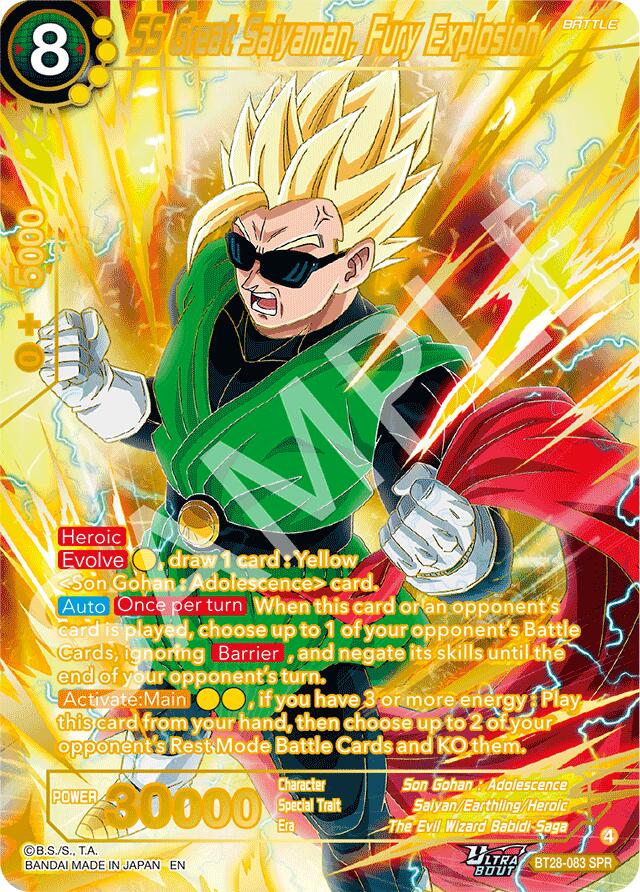 SS Great Saiyaman, Fury Explosion (SPR) (BT28-083) [Prismatic Clash] | Total Play
